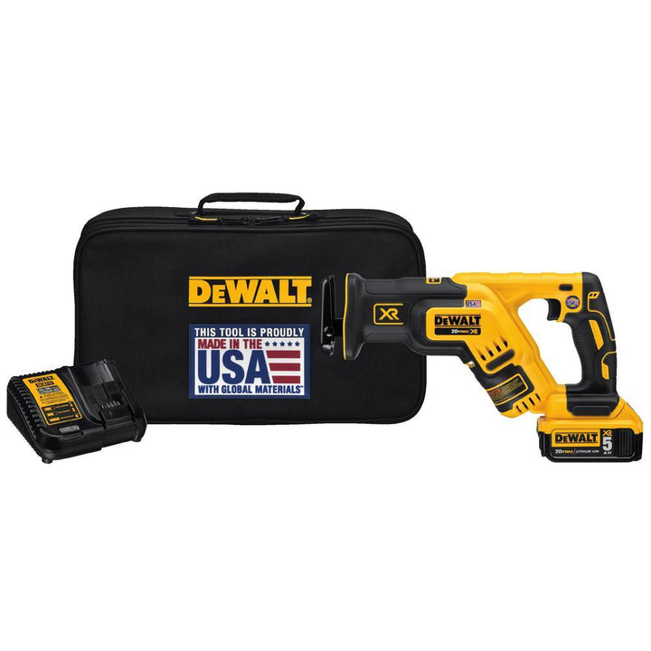 20-Volt MAX XR Lithium-Ion Cordless Brushless Compact Reciprocating Saw Kit with Battery 5Ah, Charger and Contractor Bag - Super Arbor