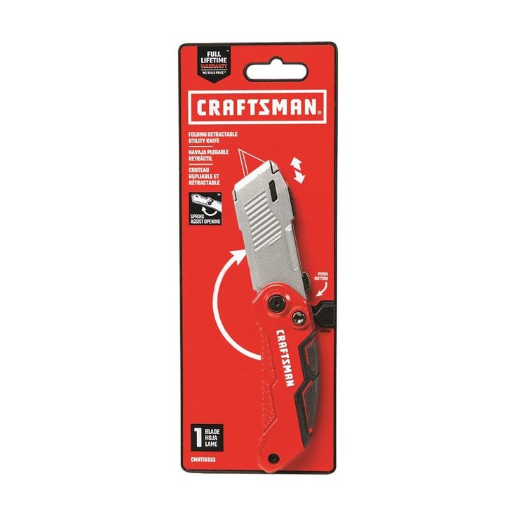 CRAFTSMAN 3/4-in 1-Blade Folding Retractable Utility Knife