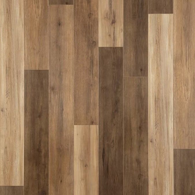 Style Selections Hickory Medley 12-mm T x 6-in W x 50-in L Water Resistant Wood Plank Laminate Flooring (17.07-sq ft / Carton)