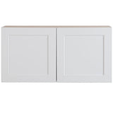 Cambridge Shaker Assembled 30x42x12.5 in. Wall Cabinet with 2 Soft Close Doors in White - Super Arbor
