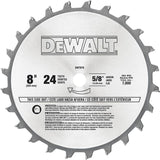 DEWALT 8-in 24-Tooth Carbide Dado Table Saw Blade