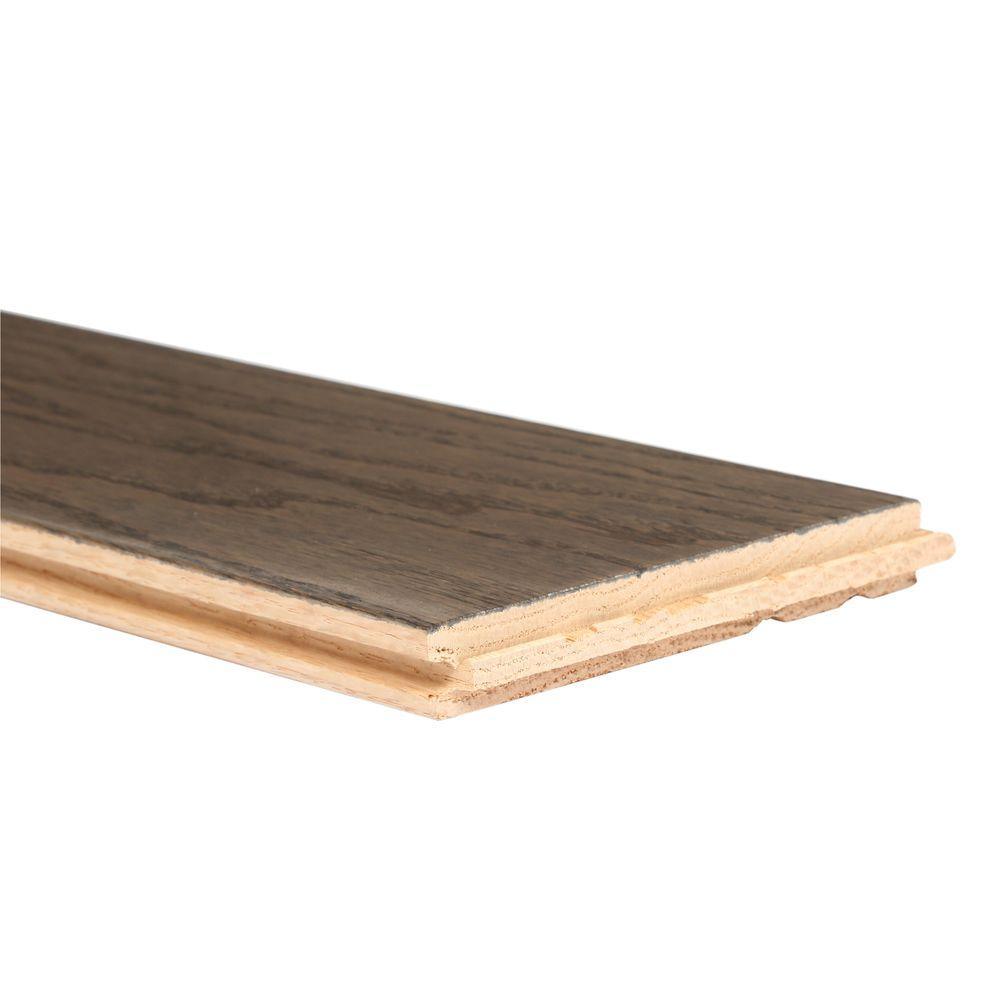 Bruce American Originals Coastal Gray Oak 3/4 in. T x 5 in. W x Varying L Solid Hardwood Flooring (23.5 sq. ft./case) - Super Arbor