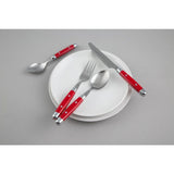 Jubilee Red 16-Piece 18/0 Stainless Steel Flatware Set (Service for 4)