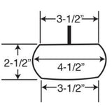 2-1/2 in. x 4-1/2 in. Unfinished Solid Hardwood Round Bun Foot - Super Arbor