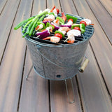 Masonware Portable Silver Colored Beach Grill