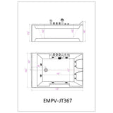 72 in. Acrylic Flatbottom Whirlpool Bathtub in White - Super Arbor