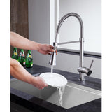 Carriage Single Handle Standard Kitchen Faucet in Brushed Nickel - Super Arbor