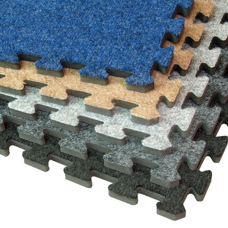 Greatmats Royal Carpet Charcoal Velour Plush 2 ft. x 2 ft. x 5/8 in. Interlocking Carpet Tile 96.875 sq. ft. (25 Tiles/Case)