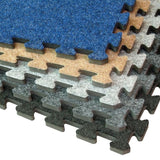 Greatmats Royal Carpet Charcoal Velour Plush 2 ft. x 2 ft. x 5/8 in. Interlocking Carpet Tile 96.875 sq. ft. (25 Tiles/Case)
