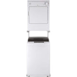 GE 3.6-cu ft Stackable Portable Electric Dryer (White on White)