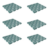 Pure Garden 11.5 in. x 11.5 in. Grey Outdoor Interlocking Square Look Polypropylene Patio and Deck Tiles (Set of 30)
