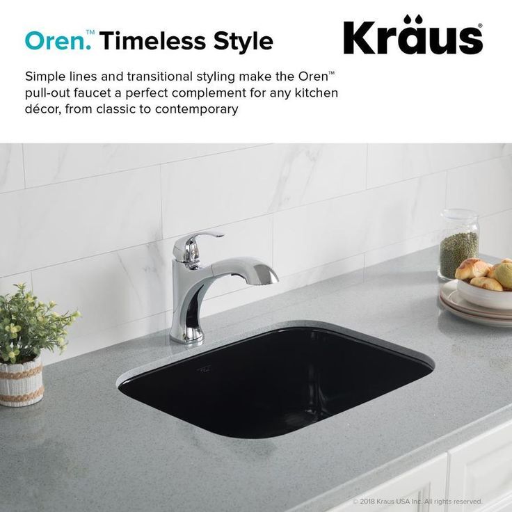 Kraus Oren Chrome 1-Handle Deck-Mount Pull-Out Handle Kitchen Faucet