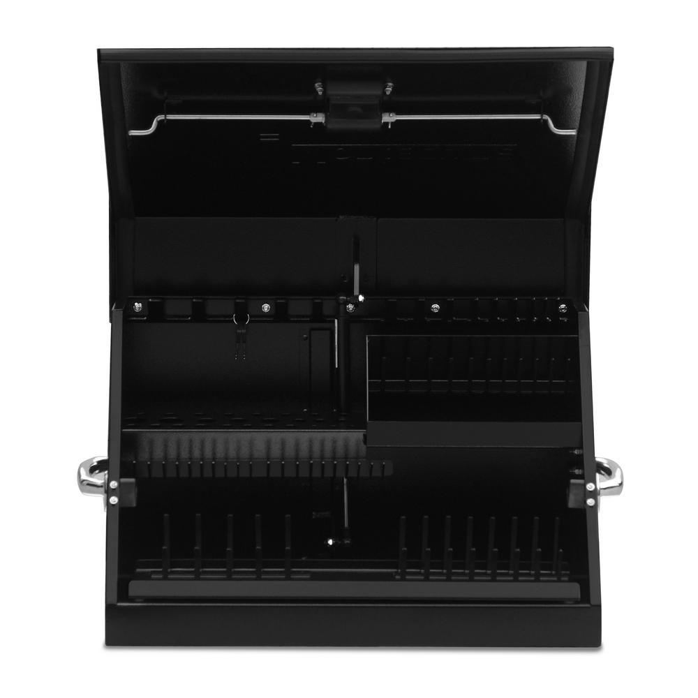 23 in. 0-Drawer Portable Top Chest in Black Powder Coated - Super Arbor