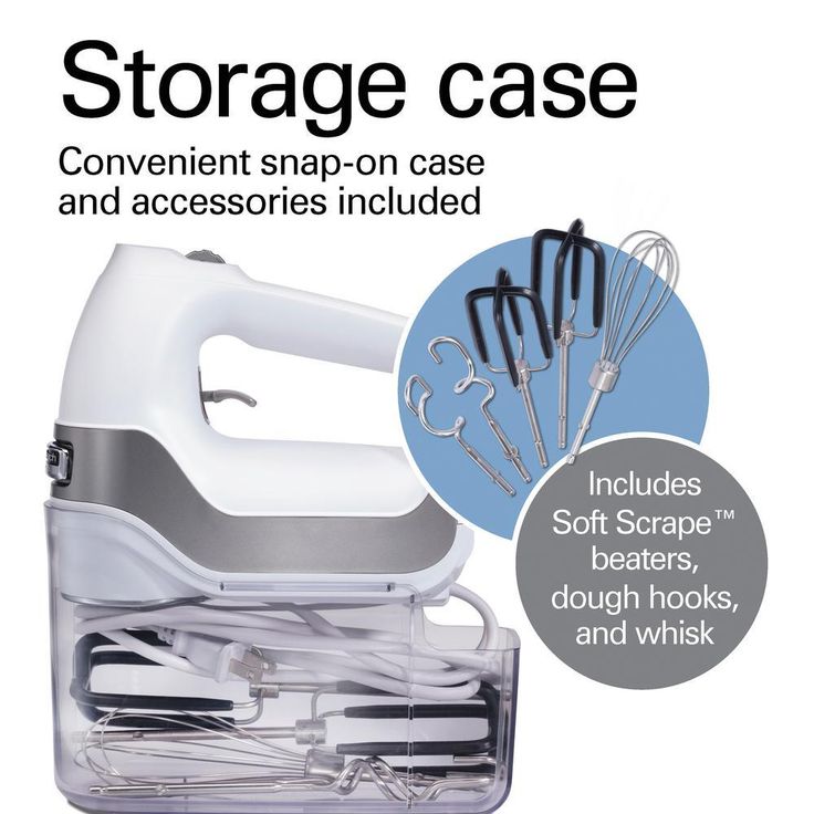 Professional White 7-Speed Hand Mixer