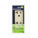 Decora Plus 20 Amp Industrial Grade Duplex Outlet, Light Almond - Super Arbor