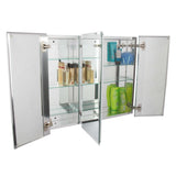 30 in. x 26 in. Recessed or Surface Mount Triple Door Tri-View Medicine Cabinet - Super Arbor