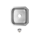 Undermount 16 in. 18-Gauge Stainless Steel Bar Sink in Brushed Stainless
