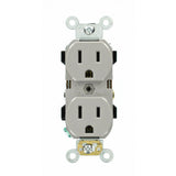 15 Amp Industrial Grade Narrow-Body Duplex Outlet, Light Almond - Super Arbor