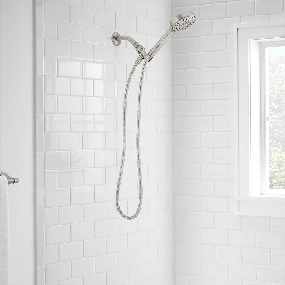 Modern 6-Spray 4.5 in. Single Wall Mount Handheld Adjustable Shower Head in Brushed Nickel - Super Arbor