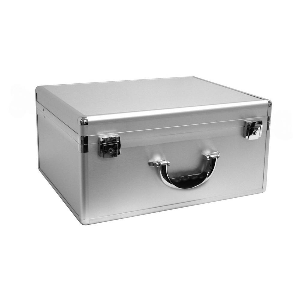 15 in. Smooth Aluminum Tool Case with Foam in Silver - Super Arbor