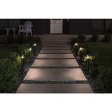 Ring Smart Lighting Motion Activated Outdoor Solar Integrated LED Black Pathlight with Smart Lighting Bridge (2-Pack)
