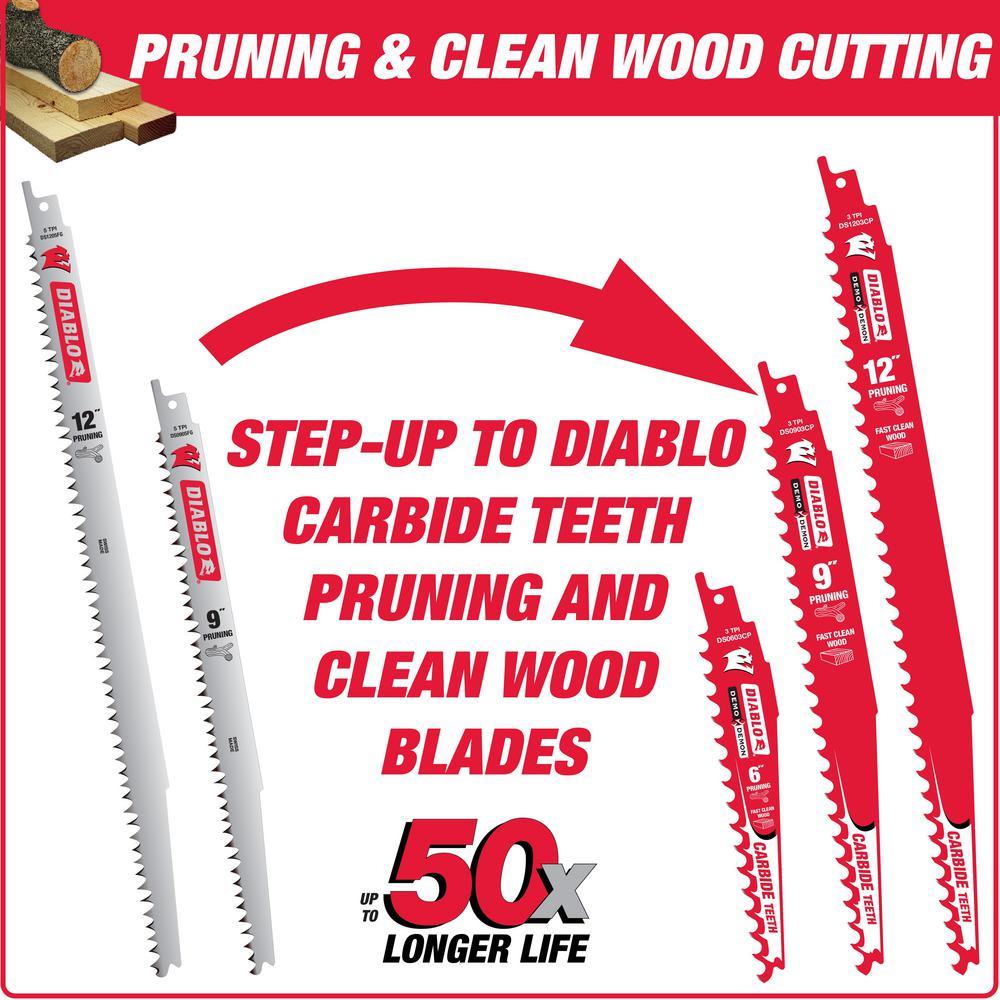 9 in. 5 TPI Fleam Ground-Pruning Reciprocating Saw Blade (5-Pack) - Super Arbor