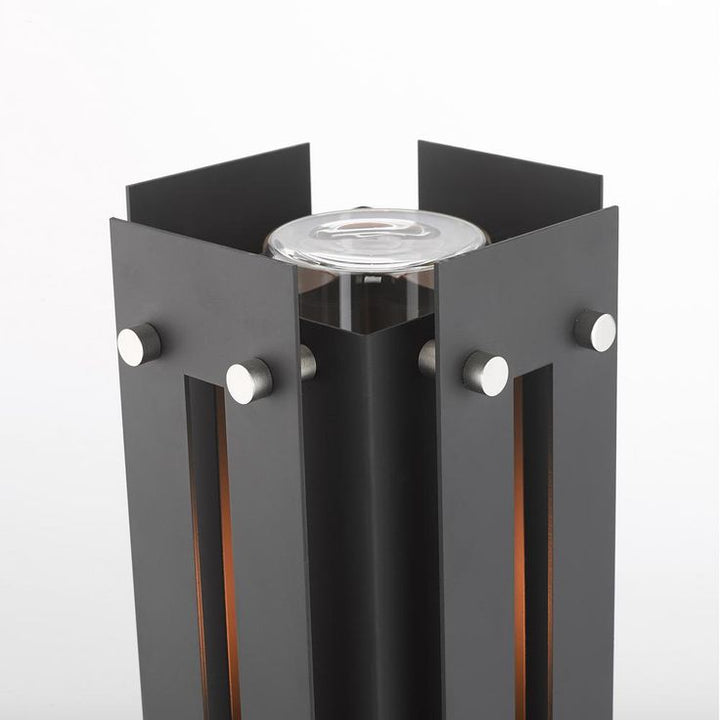 Utrecht 1-Light Black outdoor Post Top Lantern with Clear Glass