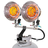 30,000 BTU Radiant Dual Burner Tank Top Propane Portable Heater with Adjustable Burner Head - Super Arbor