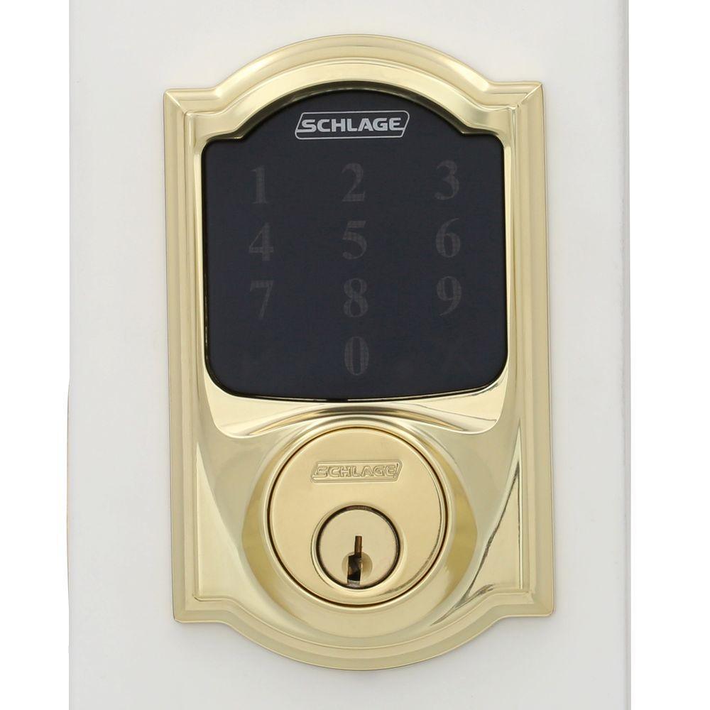 Camelot Bright Brass Connect Smart Door Lock with Alarm - Super Arbor