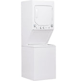 GE Electric Stacked Laundry Center with 2.3-cu ft Washer and 4.4-cu ft Dryer, White, 23.75-in W