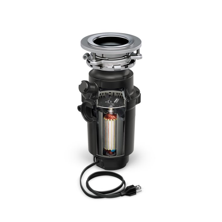 MOEN Lite Series 1/3 HP Continuous Feed Garbage Disposal including Stainless Drain Stopper