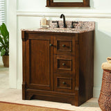 Creedmoor 30 in. W Bath Vanity Cabinet Only in Walnut - Super Arbor