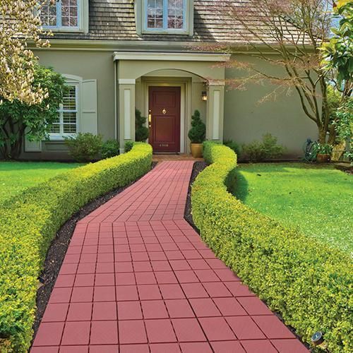 Quick-Snap Patio Walkway Pavers 12-Piece Set