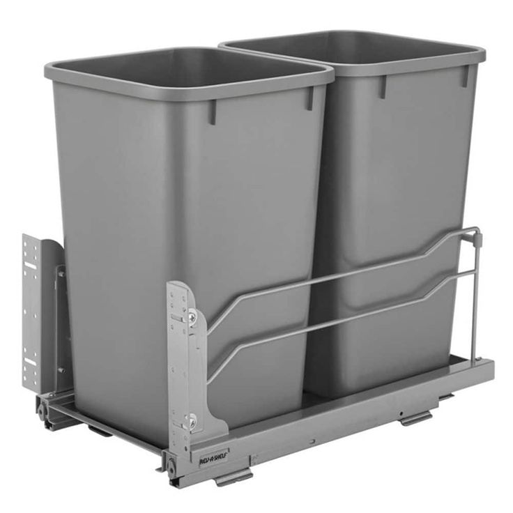 Rev-A-Shelf 27-Quart Plastic Soft Close Pull Out Trash Can