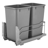 11-in x 22-in x 19-in 27-Quart Soft Close Double Pull Out Trash Can