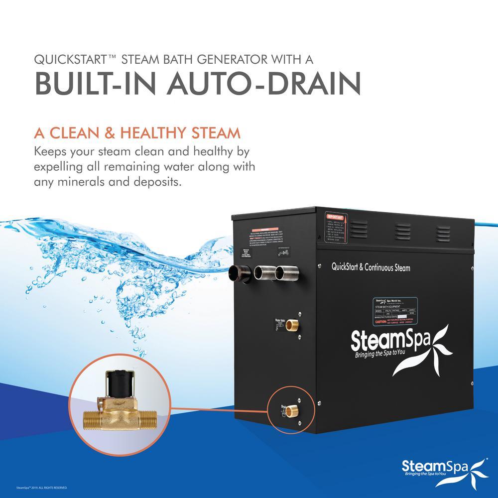 Black Series Bluetooth 12kW QuickStart Steam Bath Generator Package in Oil Rubbed Bronze - Super Arbor