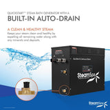 Black Series Bluetooth 12kW QuickStart Steam Bath Generator Package in Oil Rubbed Bronze - Super Arbor