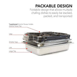 8 Qt. Stainless Steel Chafing Dish x 2-Chafer with 2-Full Size Pan and 2-Half Pans