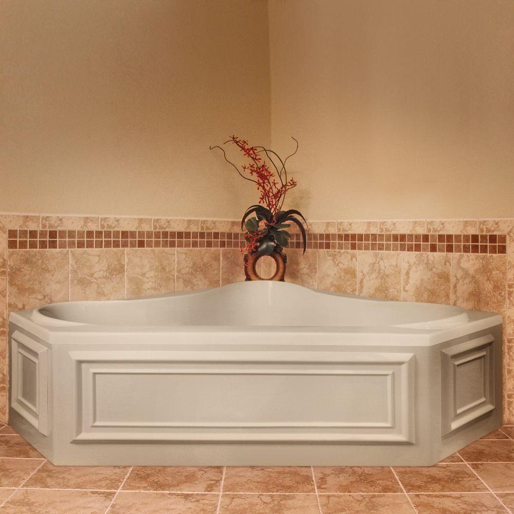 Montgomery 60 in. Corner Drop-in Bathtub in White - Super Arbor