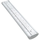 4 ft. 4300 Lumens Integrated LED White Commercial Wraparound Light Multi-Volt Dimmable Captive Hinged Lens Row Mount