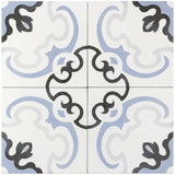 Met Beige Encaustic 9x9 Glazed Porcelain Tile