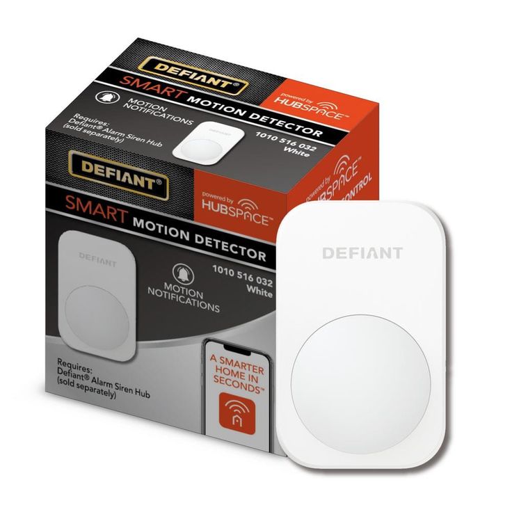 Defiant Smart Home Wireless Motion Sensor Alarm, Powered by Hubspace (1-Pack)