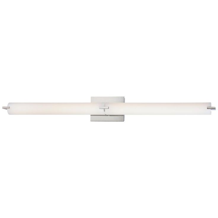 Tube 100-Watt Equivalence Chrome Integrated LED Bath Light