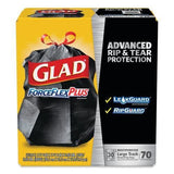 Glad 70-Pack 30-Gallon Black Plastic Can Trash Bag
