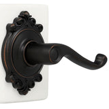 Flair Aged Bronze Passage Hall/Closet Door Lever with Brookshire Trim - Super Arbor