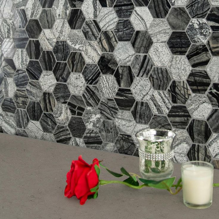 MSI Henley Hexagon 12 in. x 12 in. x 10 mm Textured Marble Mesh-Mounted Mosaic Tile (10 sq. ft. / case)