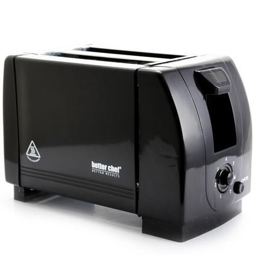 Better Chef 2-Slice Black 500-Watt Toaster