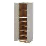 allen + roth Aveley 24-in W x 84-in H x 24-in D Linen Maple Door Pantry Semi-Custom Cabinet