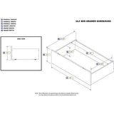 Urban Walnut Bed Drawers Queen-King - Super Arbor
