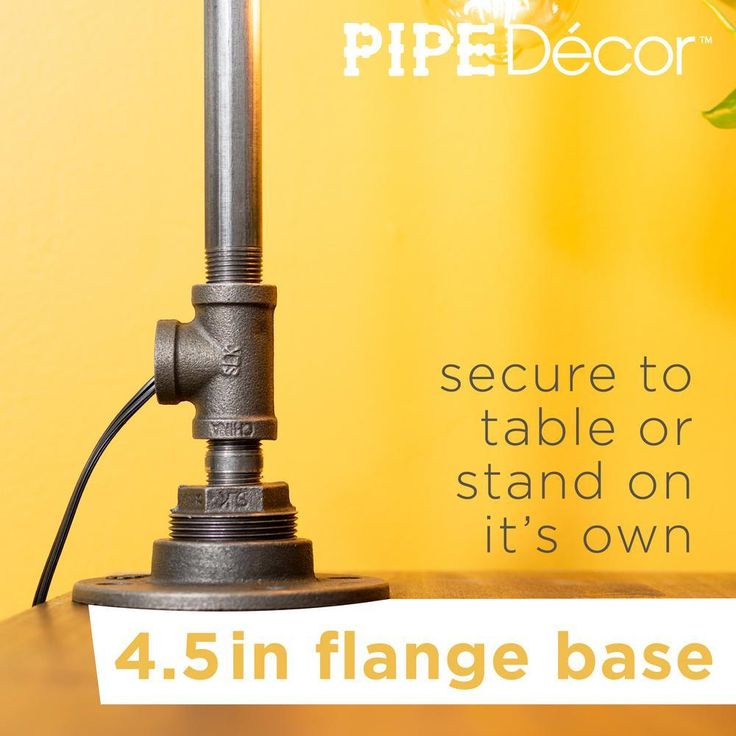 1/2 in. Black Steel Pipe 17.5 in. H Reader Table Lamp Kit